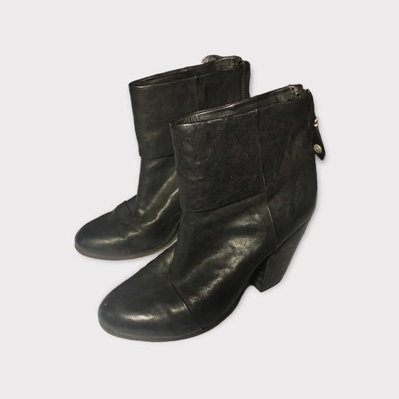 Rag And Bone women’s leather Black Boots 37 - Picture 3 of 6